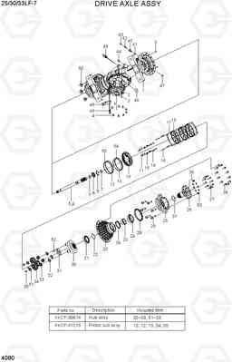4080 DRIVE AXLE ASSY 25/30/33LF-7, Hyundai