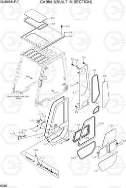 6050 CABIN 1(BUILT IN SECTION) 25/30/33LF-7, Hyundai