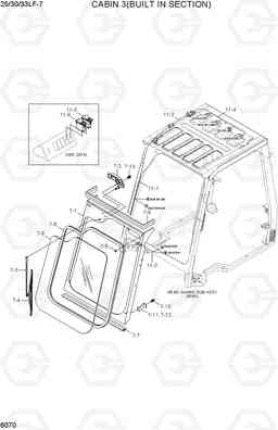 6070 CABIN 3(BUILT IN SECTION) 25/30/33LF-7, Hyundai