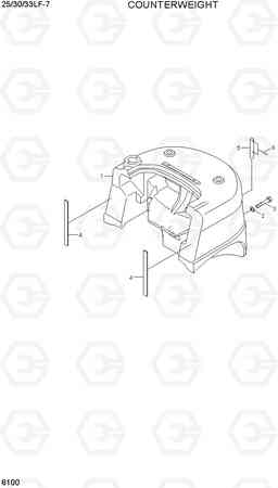 6100 COUNTERWEIGHT 25/30/33LF-7, Hyundai