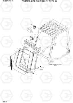 6310 PARTIAL CABIN 2(FRONT,TYPE 2) 25/30/33LF-7, Hyundai