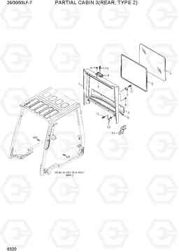 6320 PARTIAL CABIN 3(REAR,TYPE 2) 25/30/33LF-7, Hyundai