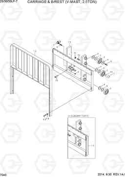 7040 CARRIAGE & B/REST (V-MAST, 2.5TON) 25/30/33LF-7, Hyundai