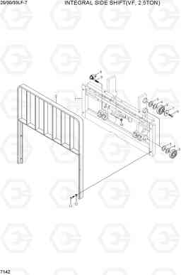 7142 INTEGRAL SIDE SHIFT (VF,2.5TON) 25/30/33LF-7, Hyundai