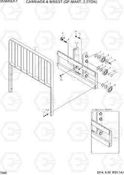 7560 CARRIAGE & B/REST (QF-MAST, 2.5TON) 25/30/33LF-7, Hyundai