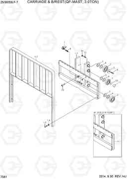 7561 CARRIAGE & B/REST (QF-MAST, 3.0TON) 25/30/33LF-7, Hyundai