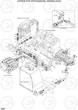 2040 UPPER HYD PIPING(BASE, WOODLAND) 33HDLL, Hyundai