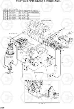 2051 PILOT HYD PIPING(BASE 2, WOODLAND) 33HDLL, Hyundai