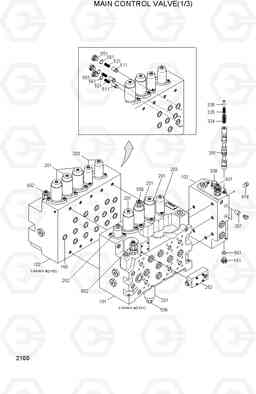 2100 MAIN CONTROL VALVE(1/3) 33HDLL, Hyundai