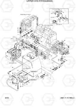 2410 UPPER HYD PIPING(BASE) 33HDLL, Hyundai