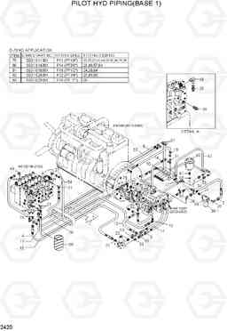 2420 PILOT HYD PIPING(BASE 1) 33HDLL, Hyundai