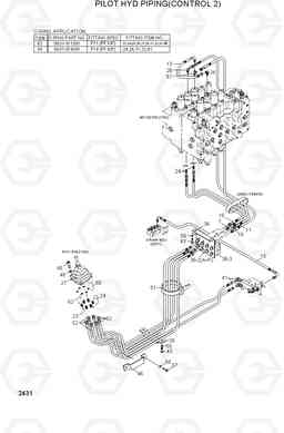2431 PILOT HYD PIPING(CONTROL 2) 33HDLL, Hyundai