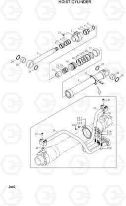 2480 HOIST CYLINDER 33HDLL, Hyundai