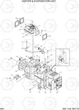 3041 HEATER & EVAPORATOR UNIT 33HDLL, Hyundai