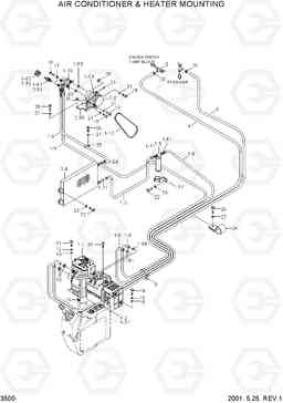 3500 AIR CONDITIONER & HEATER MOUNTING 33HDLL, Hyundai