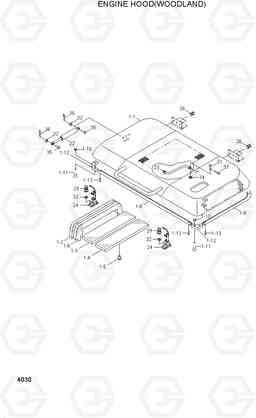 4030 ENGINE HOOD(WOODLAND) 33HDLL, Hyundai