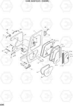 4060 CAB ASSY(3/3, DOOR) 33HDLL, Hyundai