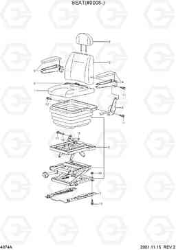 4074A SEAT(#0008-) 33HDLL, Hyundai