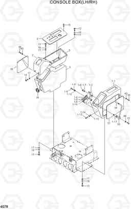 4078 CONSOLE BOX(LH/RH) 33HDLL, Hyundai