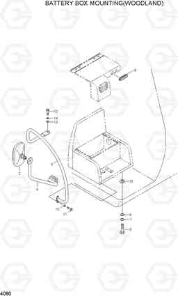 4080 BATTERY BOX MOUNTING(WOODLAND) 33HDLL, Hyundai