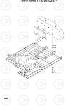 4400 UPPER FRAME & COUNTERWEIGHT 33HDLL, Hyundai