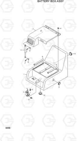 4490 BATTERY BOX ASSY 33HDLL, Hyundai