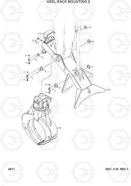 6411 HEEL RACK MOUNTING 2 33HDLL, Hyundai