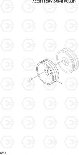 8010 ACCESSORY DRIVE PULLEY 33HDLL, Hyundai