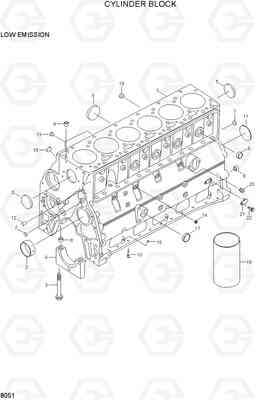 8051 CYLINDER BLOCK 33HDLL, Hyundai