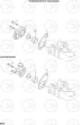 8520 THERMOSTAT HOUSING 33HDLL, Hyundai