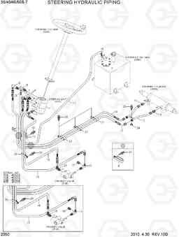 2050 STEERING HYDRAULIC PIPING 35B/40B/45B/50B-7, Hyundai