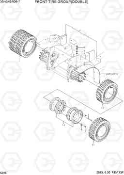 5025 FRONT TIRE GROUP(DOUBLE) 35B/40B/45B/50B-7, Hyundai