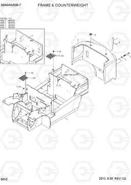 6010 FRAME & COUNTERWEIGHT 35B/40B/45B/50B-7, Hyundai