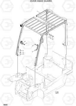 6040 OVER HEAD GUARD 35B/40B/45B/50B-7, Hyundai