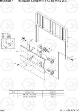 7040 CARRIAGE&B/REST (V-MAST,35/40/45B,C-III) 35B/40B/45B/50B-7, Hyundai