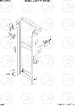 7210 OUTER MAST(TF-MAST) 35B/40B/45B/50B-7, Hyundai
