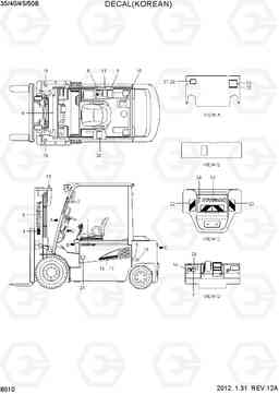 8010 DECAL(KOREAN) 35B/40B/45B/50B-7, Hyundai