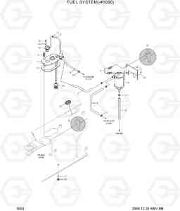 1050 FUEL SYSTEM(-#1000) 35D/40D/45D-7, Hyundai