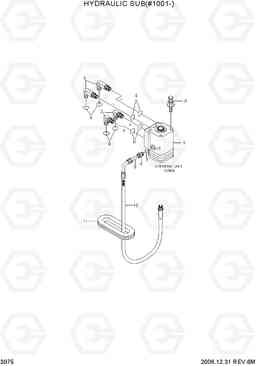 3075 HYDRAULIC SUB(#1001-) 35D/40D/45D-7, Hyundai