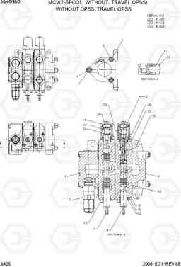 3A25 MCV(2-SPOOL, WITHOUT, TRAVEL OPSS) 35D/40D/45D-7, Hyundai