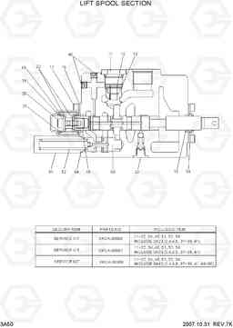 3A50 LIFT SPOOL SECTION 35D/40D/45D-7, Hyundai