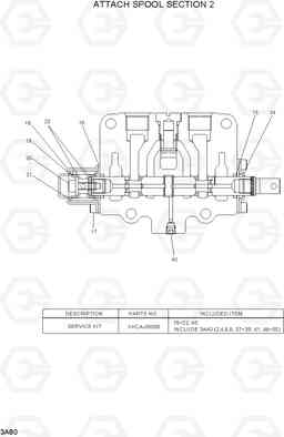 3A80 ATTACH SPOOL SECTION 2 35D/40D/45D-7, Hyundai