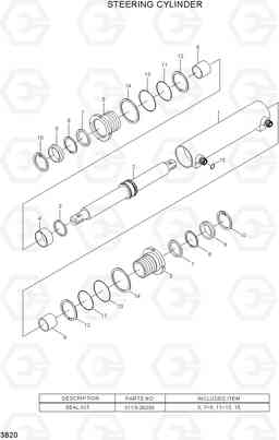 3B20 STEERING CYLINDER 35D/40D/45D-7, Hyundai