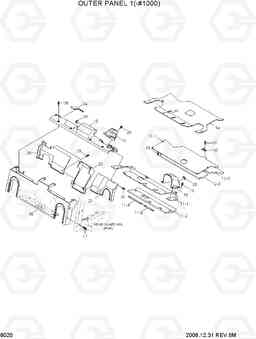 6020 OUTER PANEL 1(-#1000) 35D/40D/45D-7, Hyundai