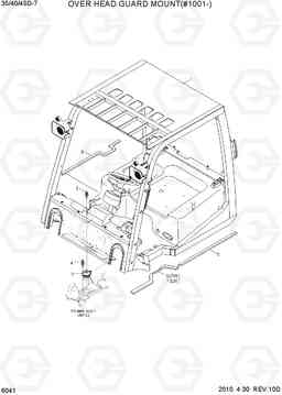 6041 OVER HEAD GUARD MOUNT(#1001-) 35D/40D/45D-7, Hyundai