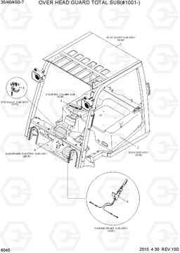 6045 OVER HEAD GUARD TOTAL SUB(#1001-) 35D/40D/45D-7, Hyundai