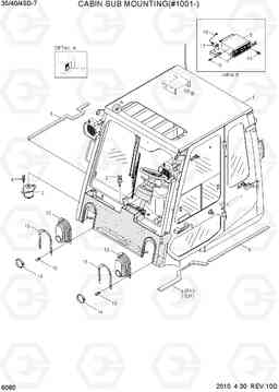 6080 CABIN SUB MOUNTING(#1001-) 35D/40D/45D-7, Hyundai