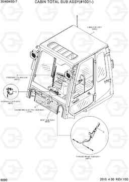 6090 CABIN TOTAL SUB ASSY(#1001-) 35D/40D/45D-7, Hyundai