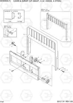 7141 CARR & B/REST (VF-MAST,C-IV, 4.5TON) 35D/40D/45D-7, Hyundai