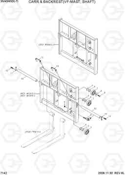 7142 CARRIAGE & B/REST (VF-MAST, SHAFT) 35D/40D/45D-7, Hyundai